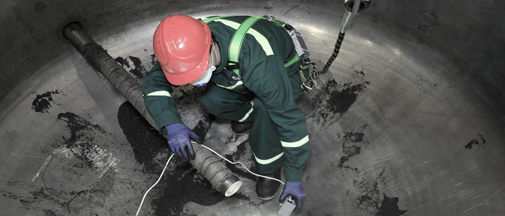 Tank cleaning services illustration